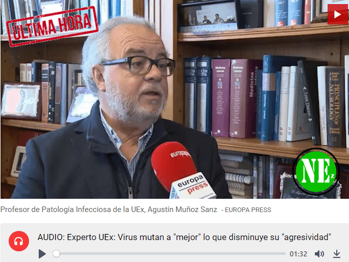 El profesor de UEx Agustín Muñoz explica que los virus mutan 