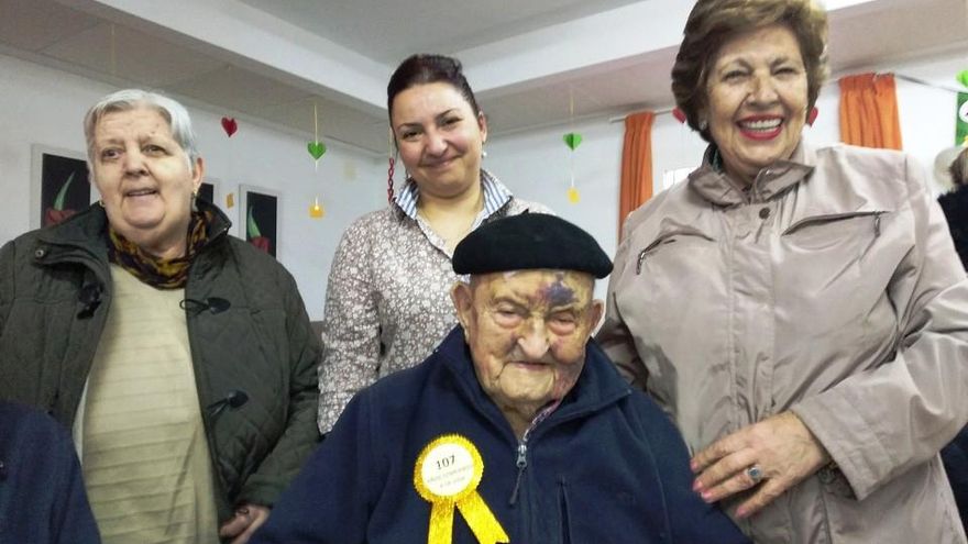 Damián Alonso vecino de Navaconcejos ha celebrado sus  107 años
