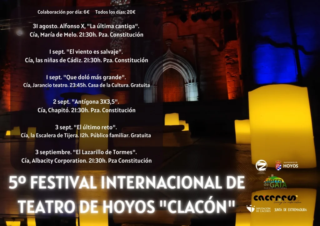 V Festival Internacional de Teatro el Clacón en Hoyos
