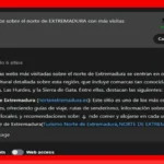 Cuáles son las webs sobre el Norte de Extremadura con más visitas