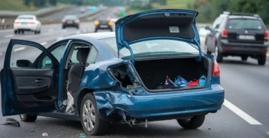 Conductor Drogado Causa Accidente con 7 Pasajeros a Bordo Incluyendo un Herido Grave en el Maletero