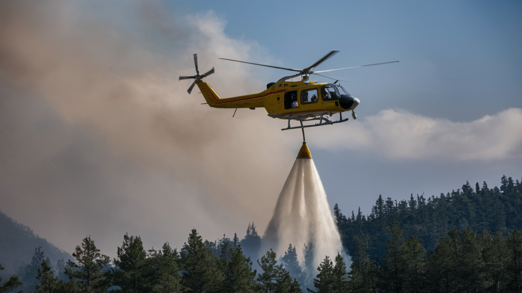 Un hombre en estado de muerte cerebral tras recibir una descarga de agua desde un helicóptero