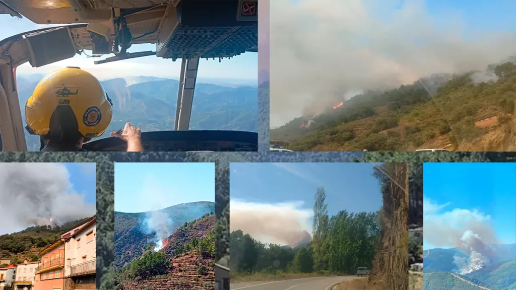 Incendio en La Fragosa obliga a activar el Plan 1 de Protección Civil de Extremadura