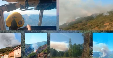 Incendio en La Fragosa obliga a activar el Plan 1 de Protección Civil de Extremadura