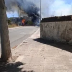 Incendio cerca de las antiguas instalaciones de Galcon.SL