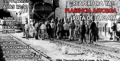 Protesta Masiva por la Reapertura del Tren Plasencia-Astorga