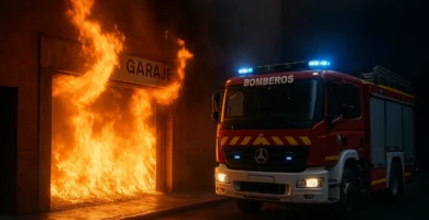 Dos bomberos pierden la vida en un incendio en Alcorcón