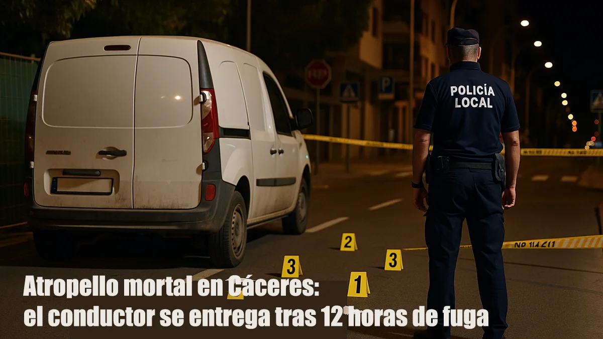 Atropello mortal en Cáceres: el conductor se entrega tras 12 horas de ...
