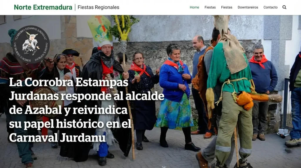 La Corrobra Estampas Jurdanas responde al alcalde de Azabal y reivindica su papel histórico en el Carnaval Jurdanu
