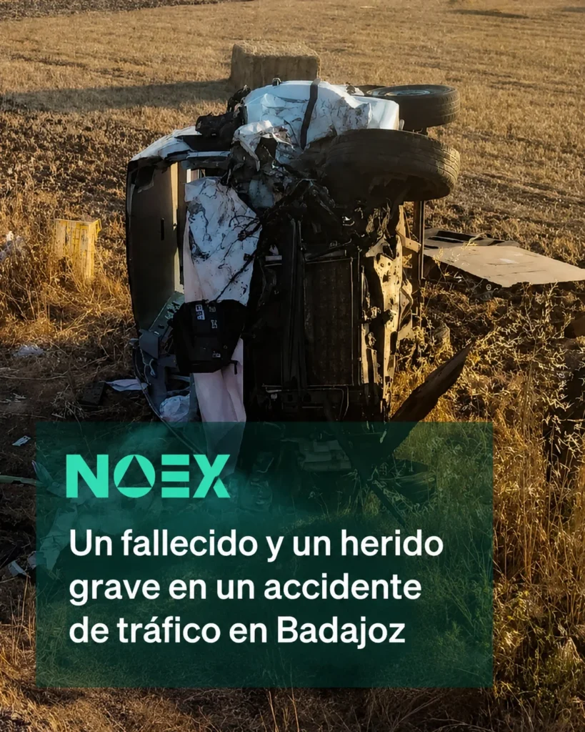 Trágico accidente en Badajoz: un fallecido y un herido grave en la carretera BA-020