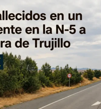 Dos fallecidos en un accidente en la N-5 a la altura de Trujillo