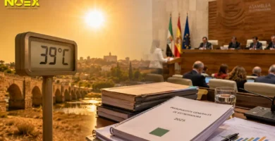 Extremadura bajo el rigor de los 39 grados y el inicio del debate presupuestario