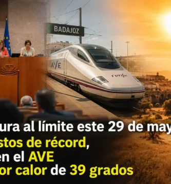 Extremadura al límite este 29 de mayo: Avances en el AVE y alerta por calor de 39 grados