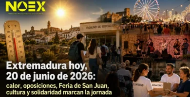 Extremadura hoy 20 de junio de 2026: calor y oposiciones