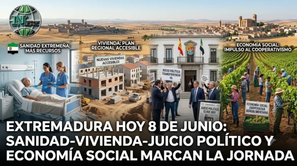 Extremadura hoy: sanidad- vivienda- juicio político y economía social marcan el 8 de junio