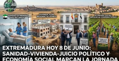 Extremadura hoy: sanidad- vivienda- juicio político y economía social marcan el 8 de junio