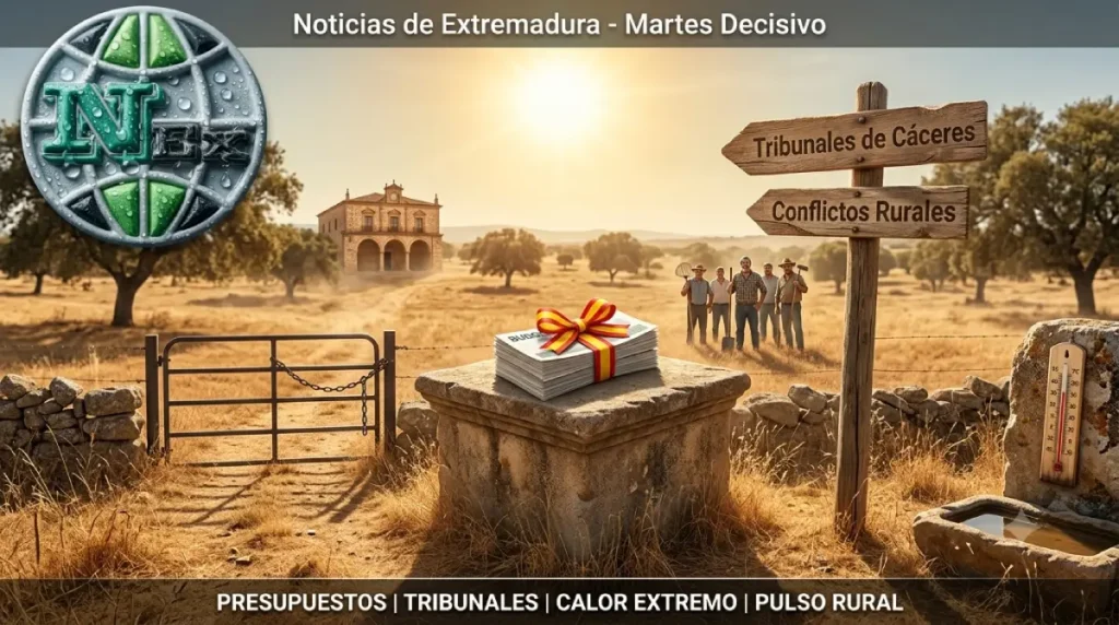 Extremadura encara un martes decisivo: presupuestos -tribunales - calor y pulso rural marcan la jornada