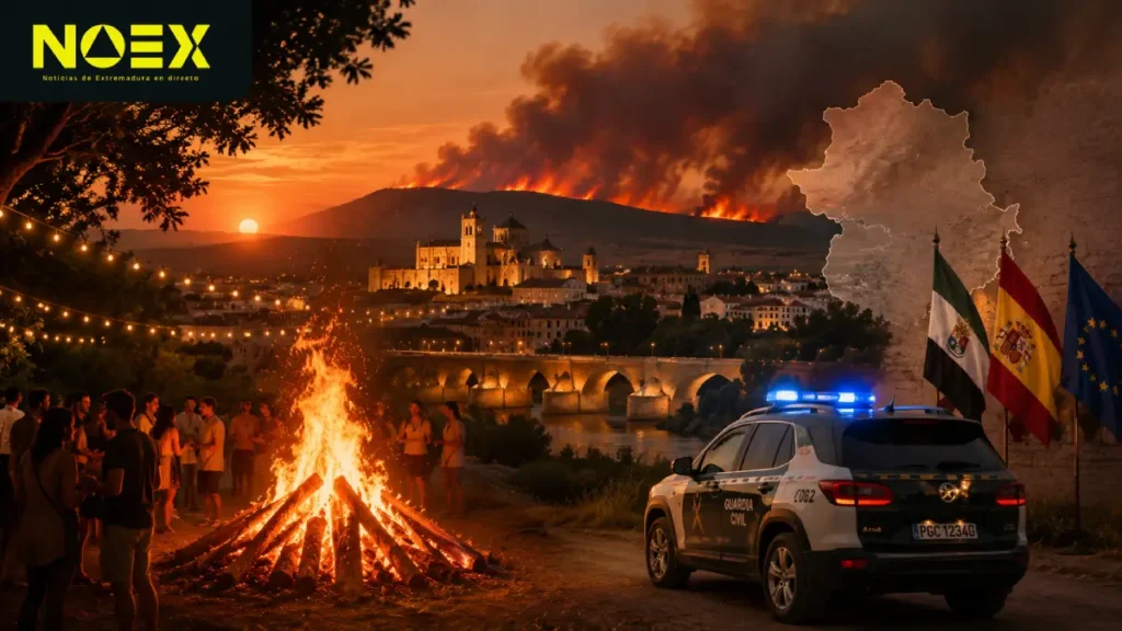 Extremadura afronta San Juan entre calor extremo, incendios, sucesos y pulso político