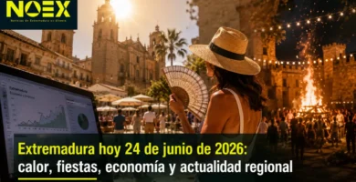 Extremadura hoy 24 de junio de 2026 con calor - fiestas -economía y actualidad regional