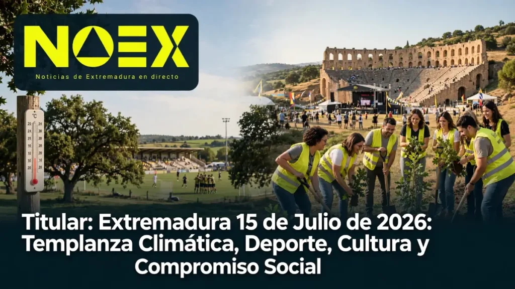 Extremadura 15 de Julio de 2026: Templanza Climática - Deporte - Cultura y Compromiso Social