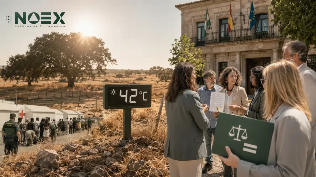 Extremadura bajo el rigor de los 42 grados este 1 de julio