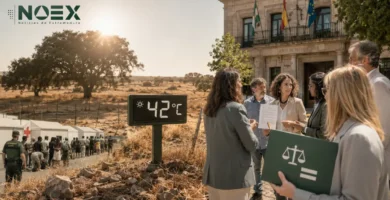 Extremadura bajo el rigor de los 42 grados este 1 de julio