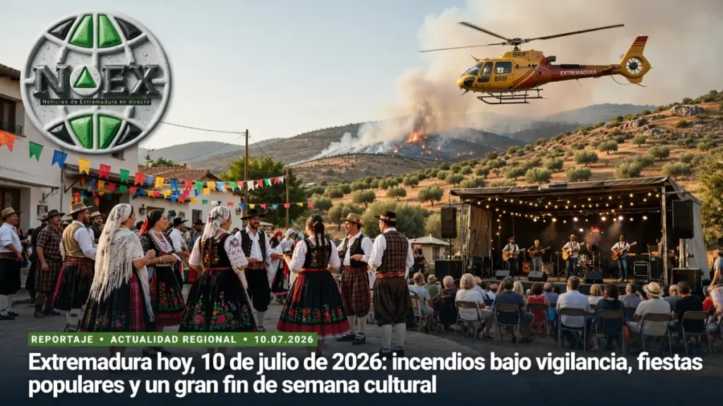 Extremadura hoy 10 de julio: Tarjeta virtual sanitaria e incendios bajo vigilancias