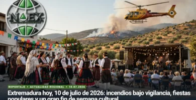 Extremadura hoy 10 de julio: Tarjeta virtual sanitaria e incendios bajo vigilancias