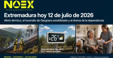 Extremadura hoy 12 de julio de 2026: El incendio de Gargüera estabilizado y el drama de la dependencia