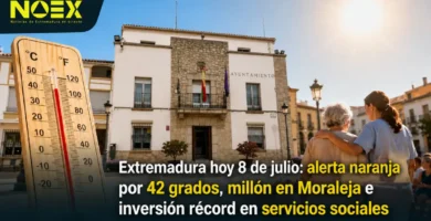 Extremadura hoy 8 de julio: Más calor y suerte millonaria en Moraleja