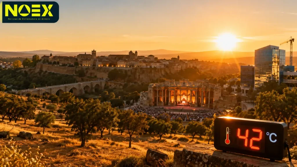 Extremadura hoy 3 de julio: 42 °C de alerta naranja y el rugido cultural del verano