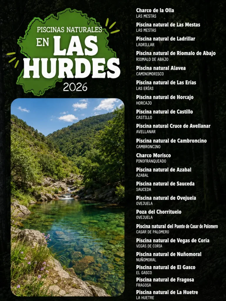 Piscinas Naturales de Las Hurdes: Guía Completa de Zonas de Baño 2026