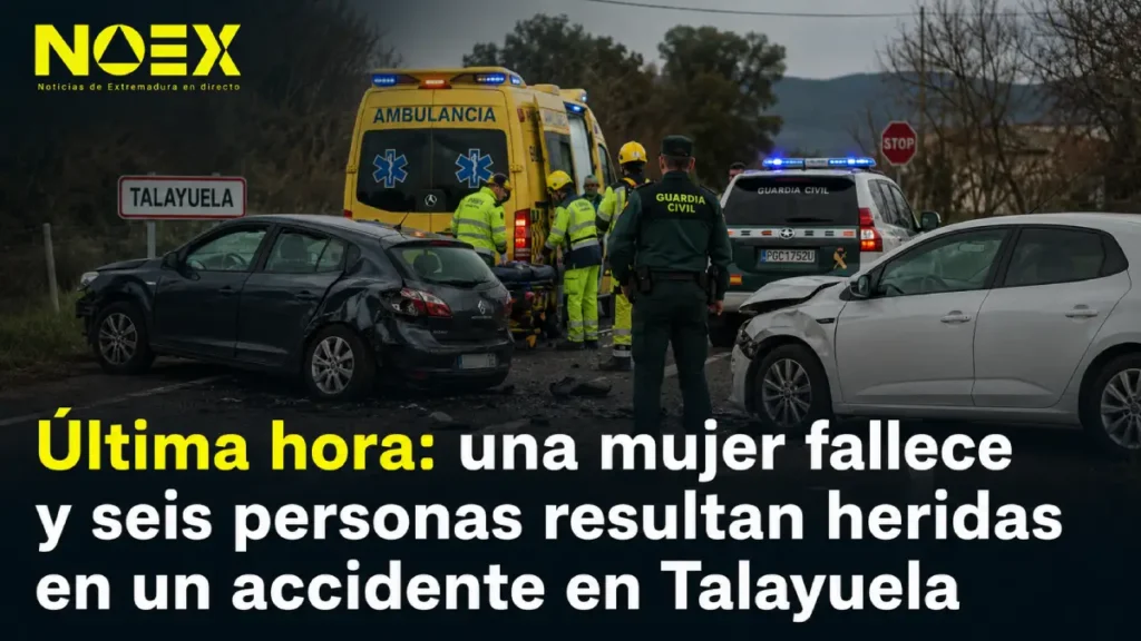 Accidente en Talayuela: una fallecida y seis heridos