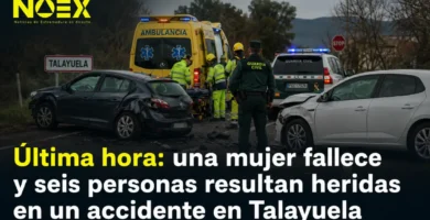 Accidente en Talayuela: una fallecida y seis heridos