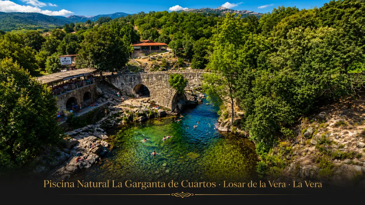 Zona de baño de la Garganta de Cuartos en Losar de la Vera