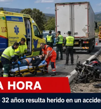 Última hora: un hombre de 32 años resulta herido en un accidente en la N-630, cerca de Villar de Plasencia