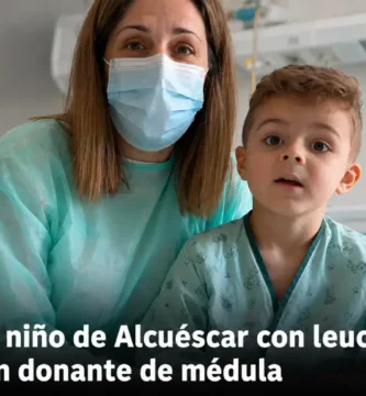 Diego, el niño de Alcuéscar con leucemia, espera un donante de médula