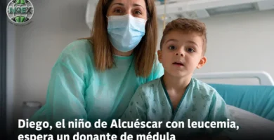 Diego, el niño de Alcuéscar con leucemia, espera un donante de médula