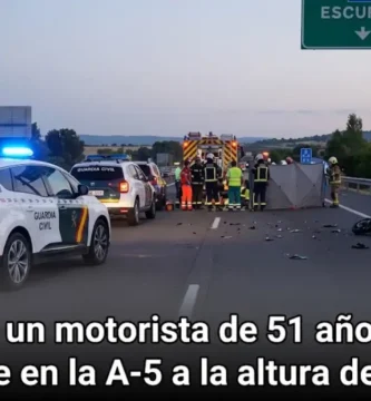 motorista fallece A-5 Escurial