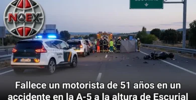 motorista fallece A-5 Escurial