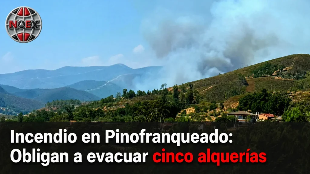 Incendio en Pinofranqueado: Obligan a evacuar cinco alquerías