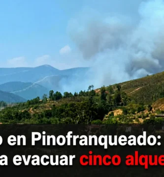 Incendio en Pinofranqueado: Obligan a evacuar cinco alquerías