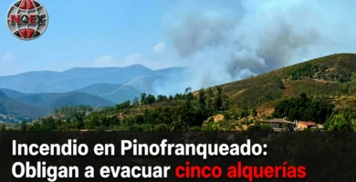 Incendio en Pinofranqueado: Obligan a evacuar cinco alquerías