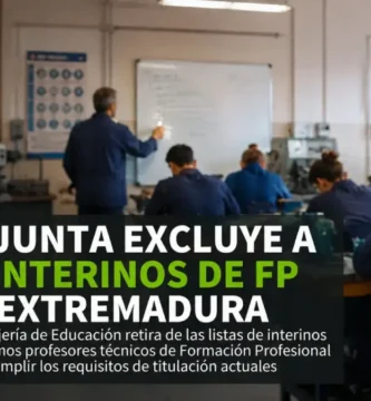 La Junta excluye a 16 interinos de FP en Extremadura