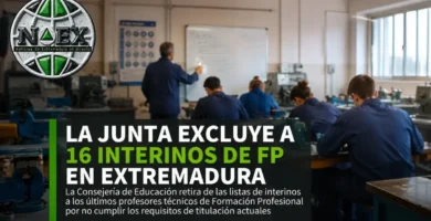 La Junta excluye a 16 interinos de FP en Extremadura