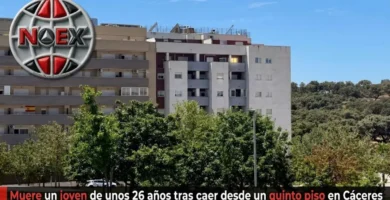 Muere un joven de unos 26 años tras caer desde un quinto piso en Cáceres