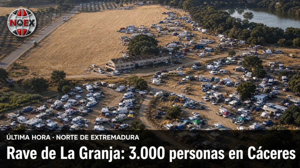 Rave de La Granja: 3.000 personas en Cáceres