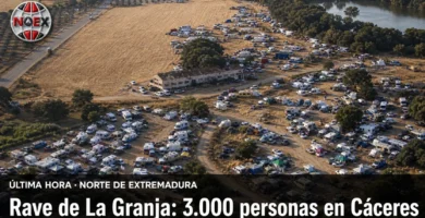 Rave de La Granja: 3.000 personas en Cáceres