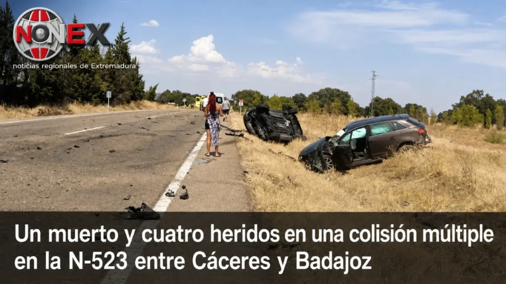 Un muerto y cuatro heridos en la N-523