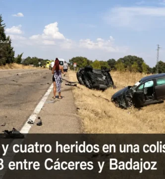 Un muerto y cuatro heridos en la N-523